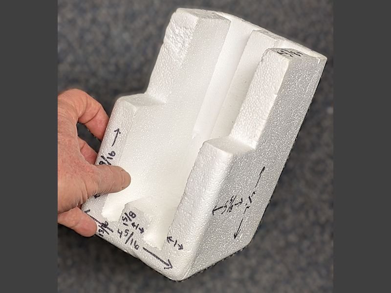 1 Sample of molded EPS Foam corner protector