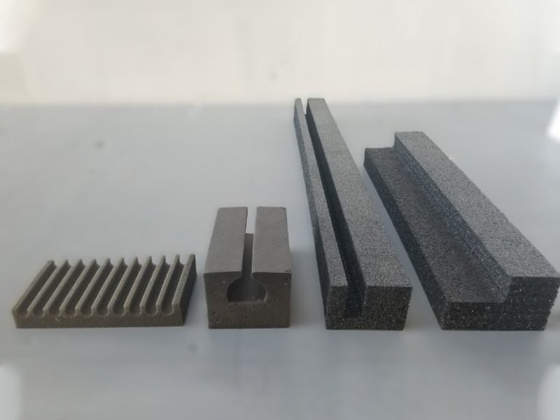 17 Polyethylene and polyurethane foam cut with channels for packaging