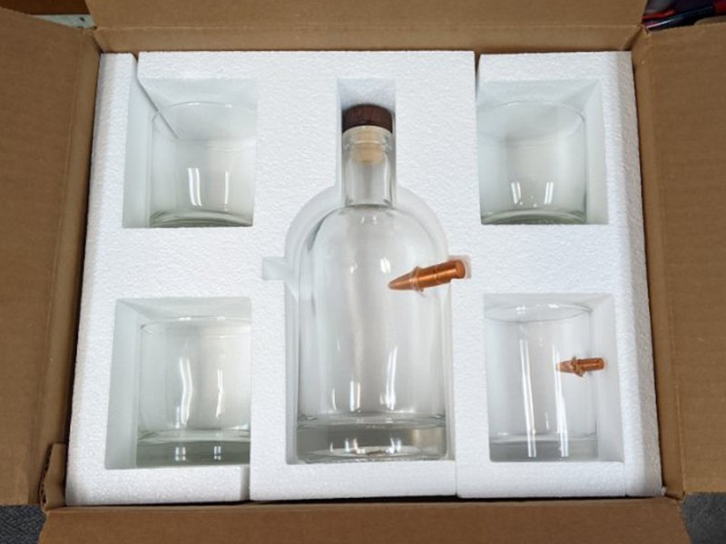 2 EPS foam custom cut for shipping glass bottles