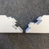 2 Two pieces of EPS expanded polystyrene foam cut to hook together