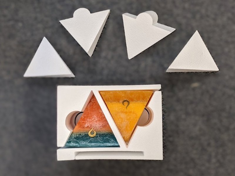 21 EPS Expanded Polystyrene Stryfoam packaging for pyramid shaped candles