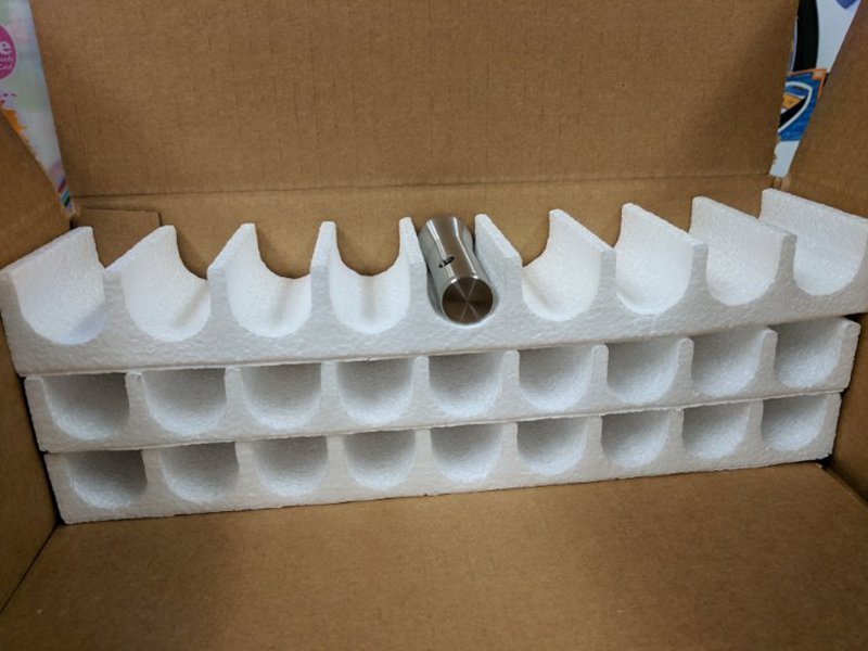 29 EPS Expanded Polystyrene Stryfoam packaging hot wire cut into trays for packaging metal parts