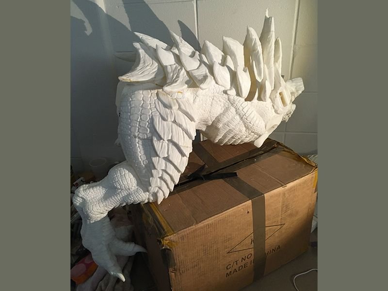 3D dragon culpture made from a 3D printer