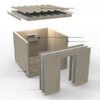 3D drawing of how to build a walk-in cooler with EPS Expanded Polystyrene Foam