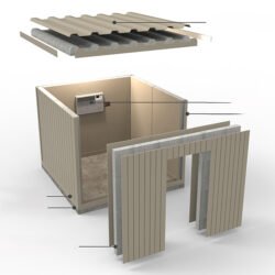 3D drawing of how to build a walk-in cooler with EPS Expanded Polystyrene Foam