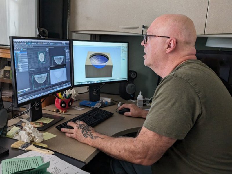 5 Packaging being designed on CAD software