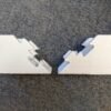 8 EPS expanded polystyrene foam pieces that fit together to make a protective corner