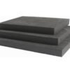 A stack of cross-linked XLPE foam in charcoal and black colors