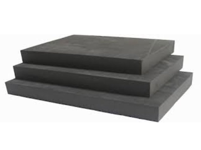 A stack of cross-linked XLPE foam in charcoal and black colors
