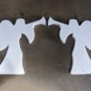 Angels with trumpet silhouette cut out of Styrofoam EPS foam