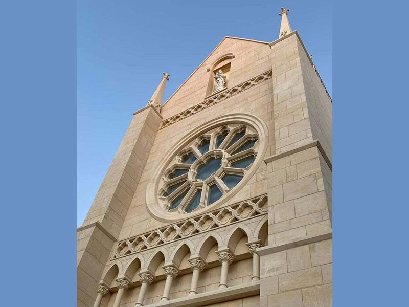 Architectural decorative trim using procoat xp on the exterior of a church