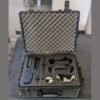Charcoal colored eggcrate PU polyurethane convoluted foam for lid of case