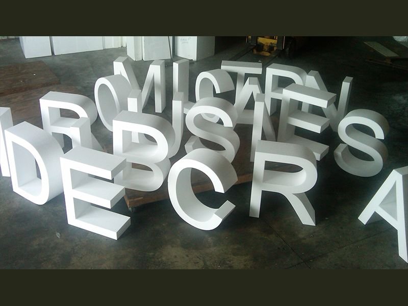 Custom EPS expanded polystyrene foam Styrofoam 3D standing letters