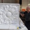 Custom decorative architectural ornamental medallion manufactured from EPS Expanded Polystyrene Foam Styrofoam