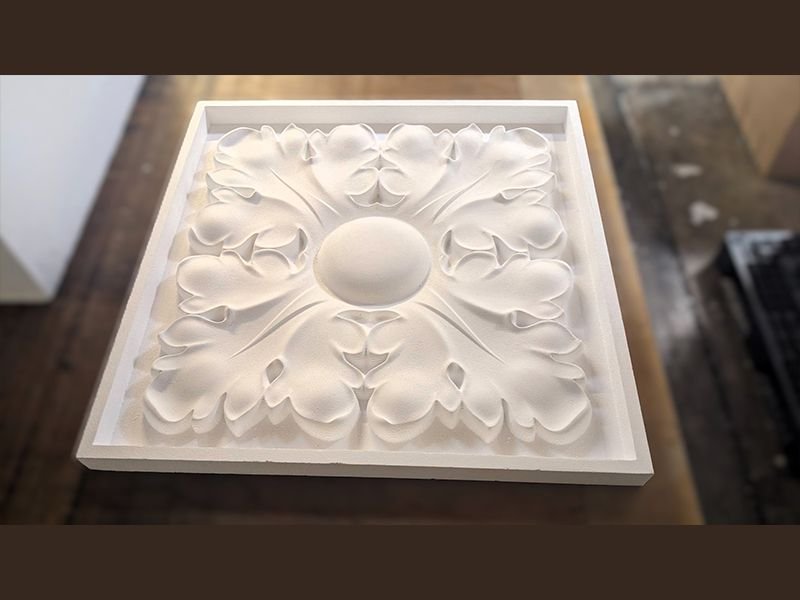 Custom foam medallion for architectural details