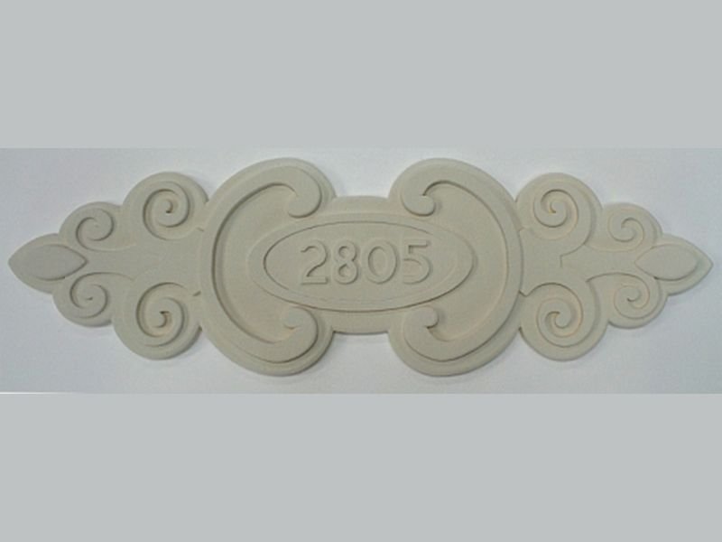 Custom house number plaque sign