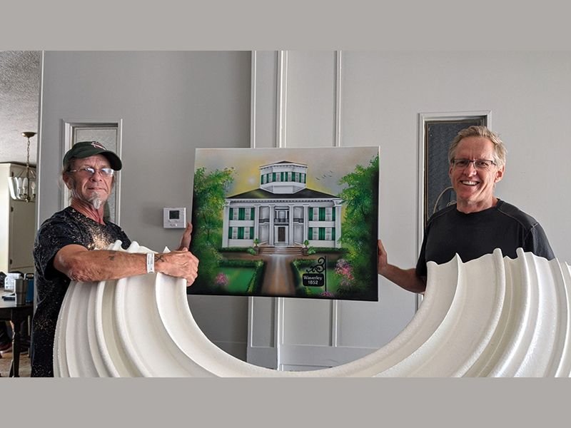 Custom made replica of an antique ceiling medallion for a plantation home