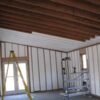 Custom rigid xps insulation foam board being installed in the walls and ceiling