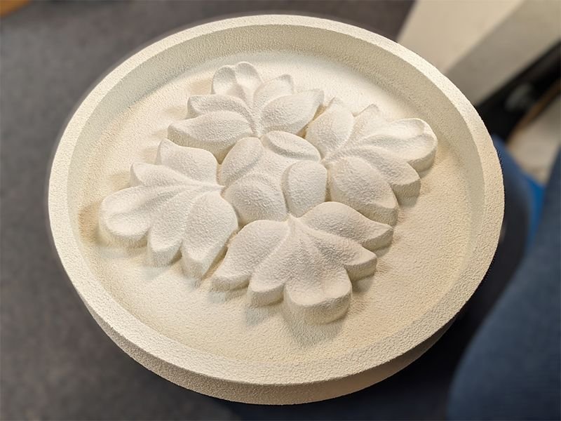 Custom round Styrofoam decorative exterior architectural weave medallion