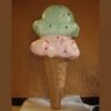 Custom statue of large ice cream cone made from foam