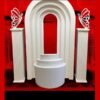 EPS Styrofoam expanded polystyrene arch with columns and pedistal for a wedding party