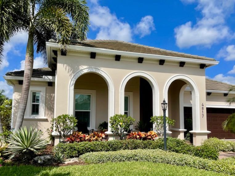 EPS architectural foam arches and corbels on house