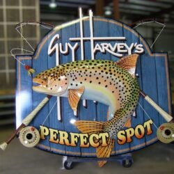 EPS expanded polystyrene Styrofam 3 dimensional exterior sign painted with a hardcoat