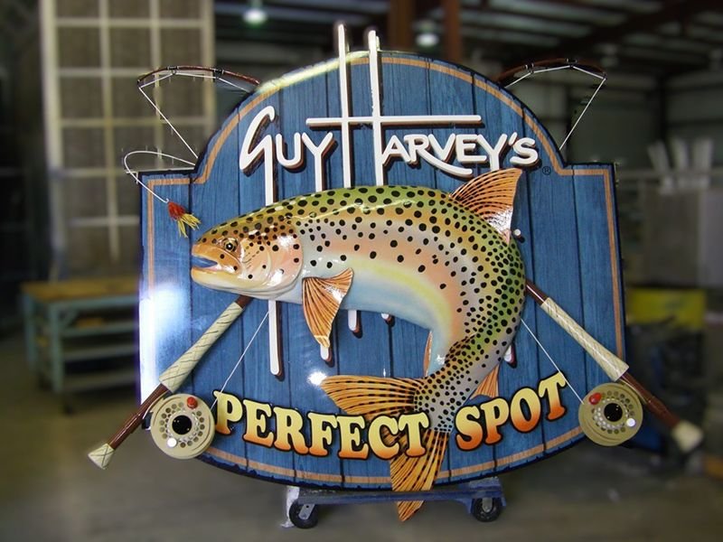 EPS expanded polystyrene Styrofam 3 dimensional exterior sign painted with a hardcoat