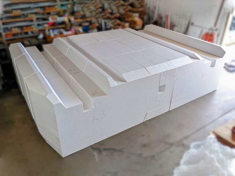 EPS floats for concrete floating docks