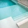 Expanded polystyrene EPS Foam Styrofoam used for filling a swimming pool to make a sundeck