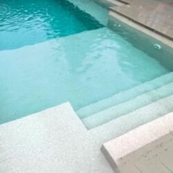 Expanded polystyrene EPS Foam Styrofoam used for filling a swimming pool to make a sundeck
