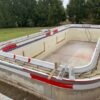 Expanded polystyrene EPS Foam Styrofoam used for shaping a swiming pool bottom