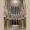 Foam architectural columns and decorative elements inside a church