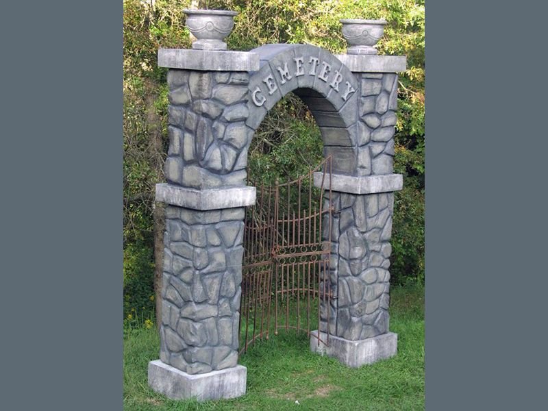 Halloween gate sculptured decoration made from Styrofoam expanded polystyrene EPS Foam