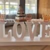 LOVE foam EPS Styrofoam letters for putting a table on