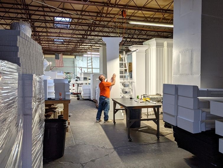 Manufacturing architectural foam columns and moldings