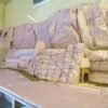 Mountain scenery made for model railroad from XPS Styrofoam