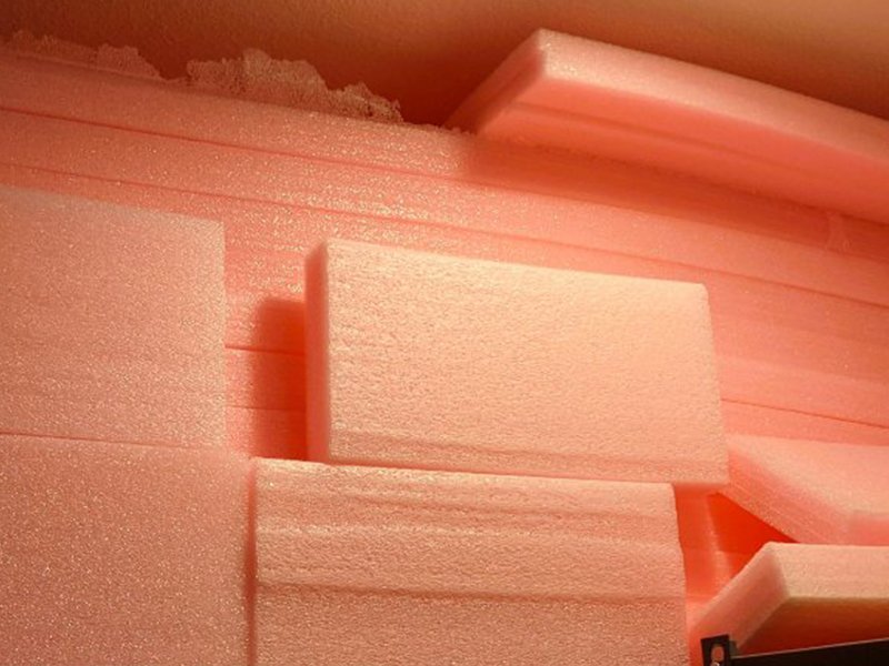 Pink anti-static stacked PE foam sheets