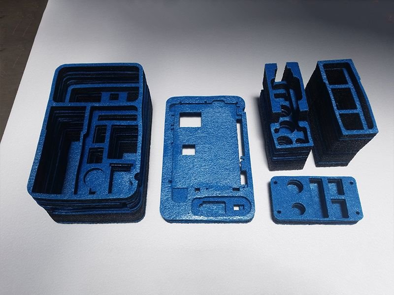 Protective custom foam case inserts with shadow kaizen tool foam