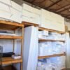 Shelves of discounted EPS polystyrene foam Styrofoam