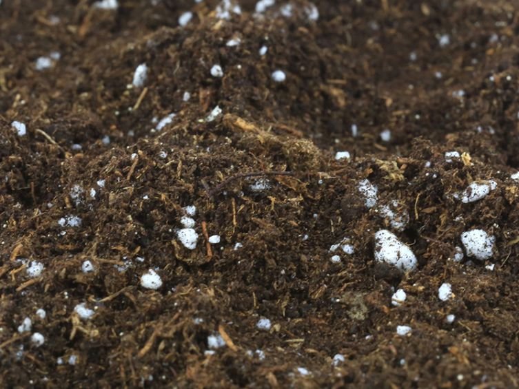 Soil amendment with Perlite added for increase aeration of soil