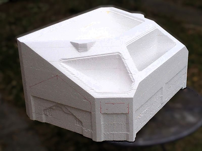 Styrofoam EPS Expanded Polystyrene Foam plug for making a prototype mold