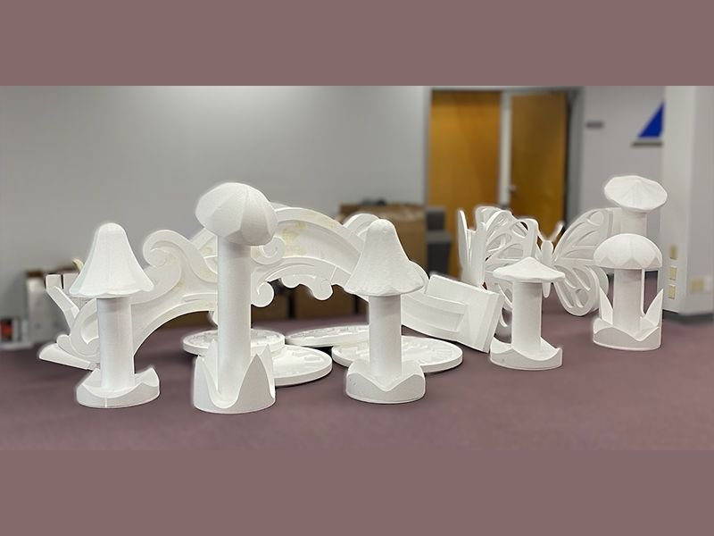 Styrofoam expanded polystyrene EPS carved shapes for party props