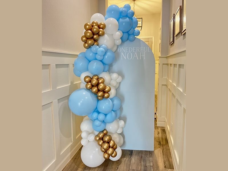 Styrofoam expanded polystyrene EPS foam birthday party prop with balloons