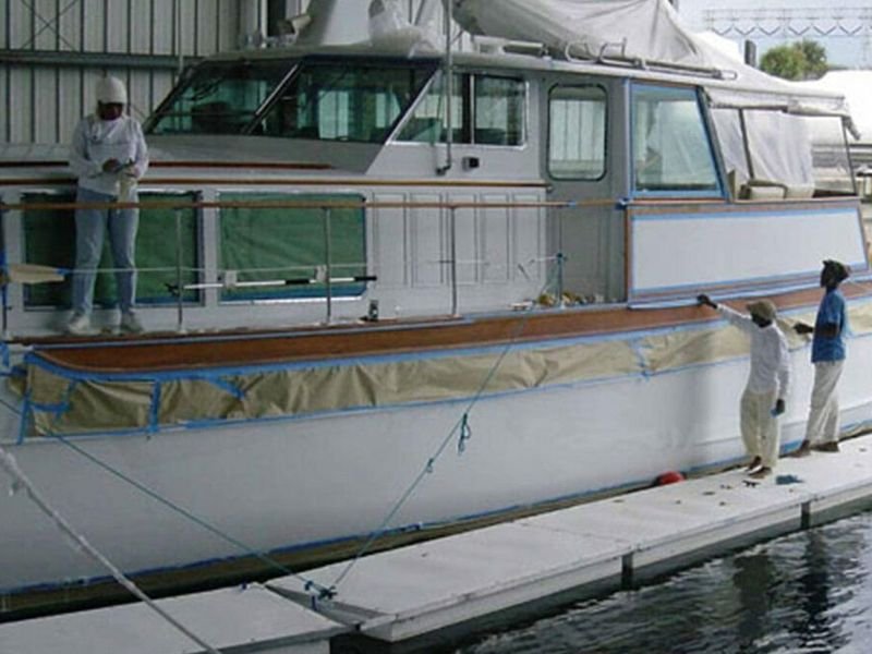 floating foam platforms for standing on while working on boats and bridges